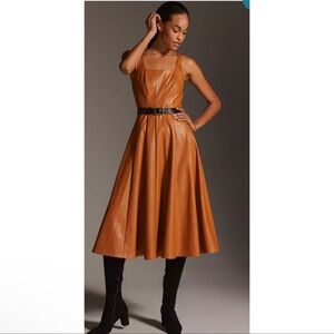 Avec Les Filles Faux Leather
Seamed Swing Dress